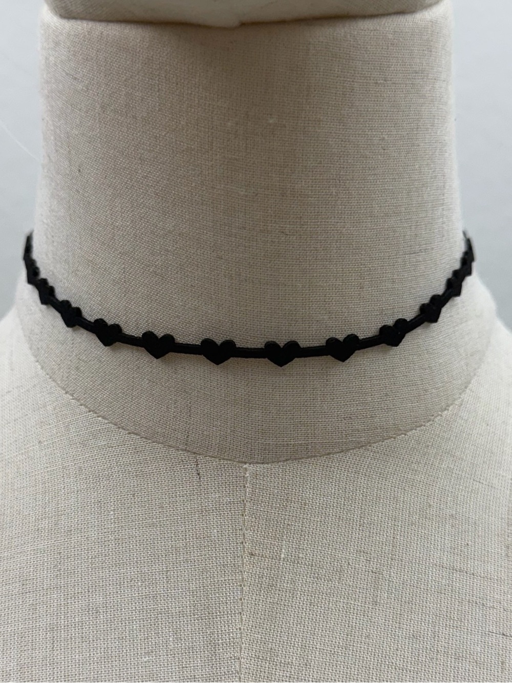 Black Heart Choker Necklace Gothic Heart Lace Choker Y2K Grunge Minimalist